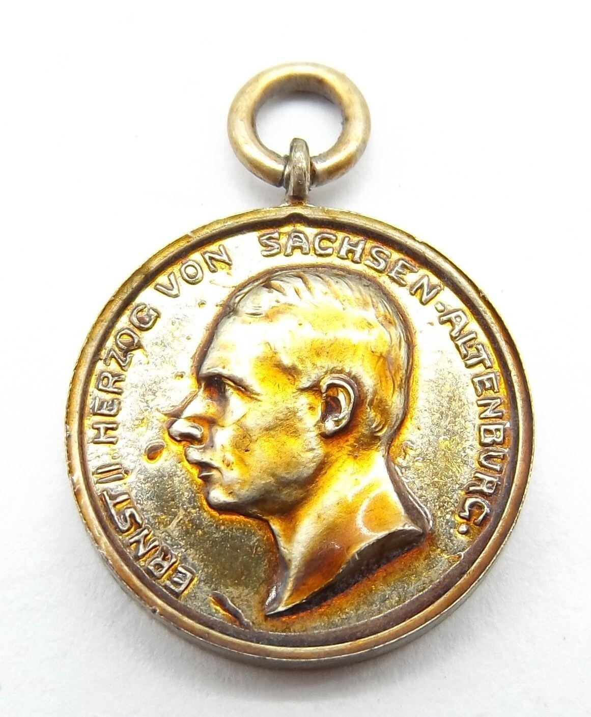 Sachsen Altenburg: Sachsen Ernestinischer Hausorden (SEHO), Silberne Verdienstmedaille, Miniatur, Durchmesser ca. 16 mm.
