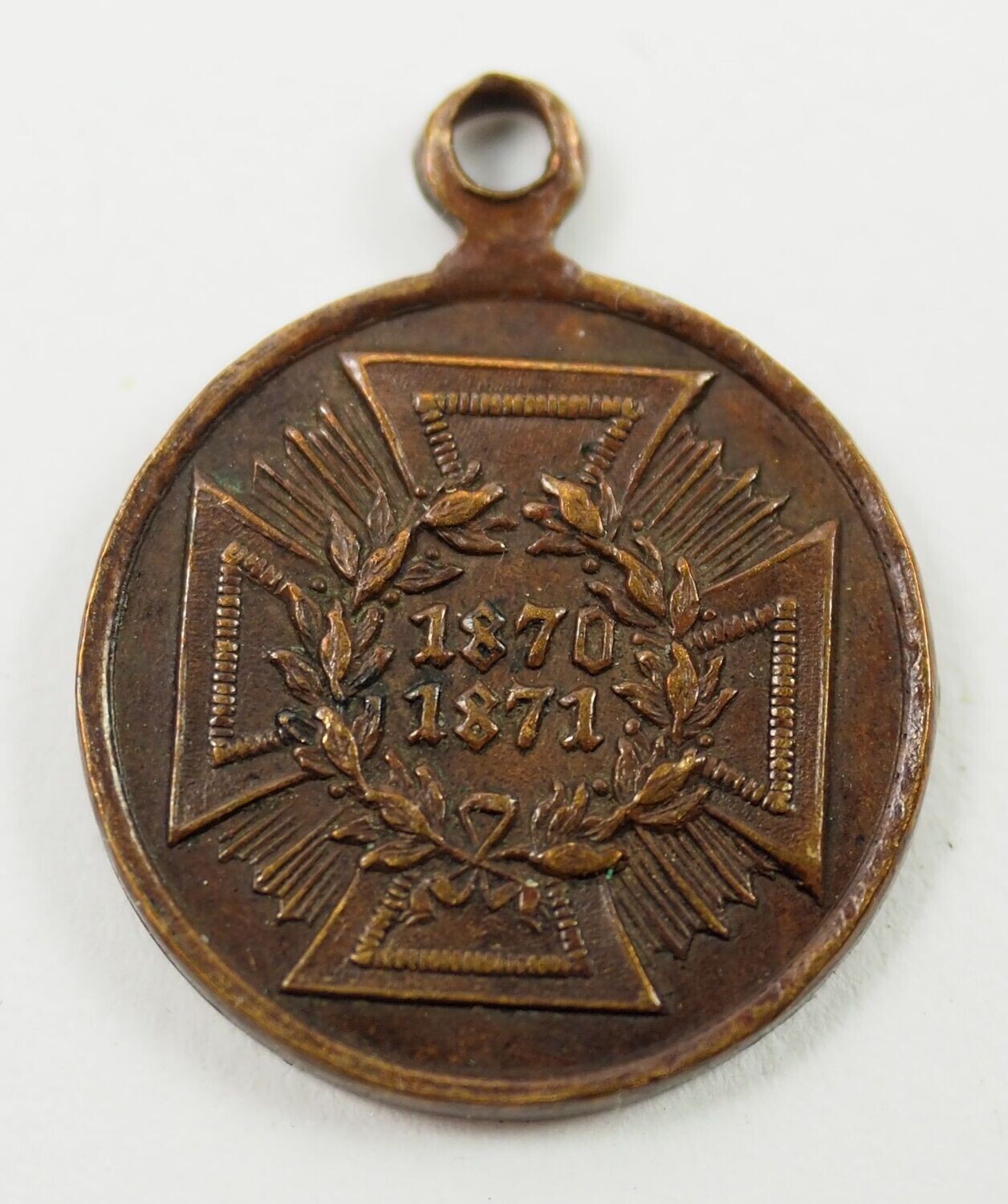 Preussen: Kriegsdenkmünze 1870/71 für Kämpfer, Miniatur, Durchmesser ca. 16 mm.