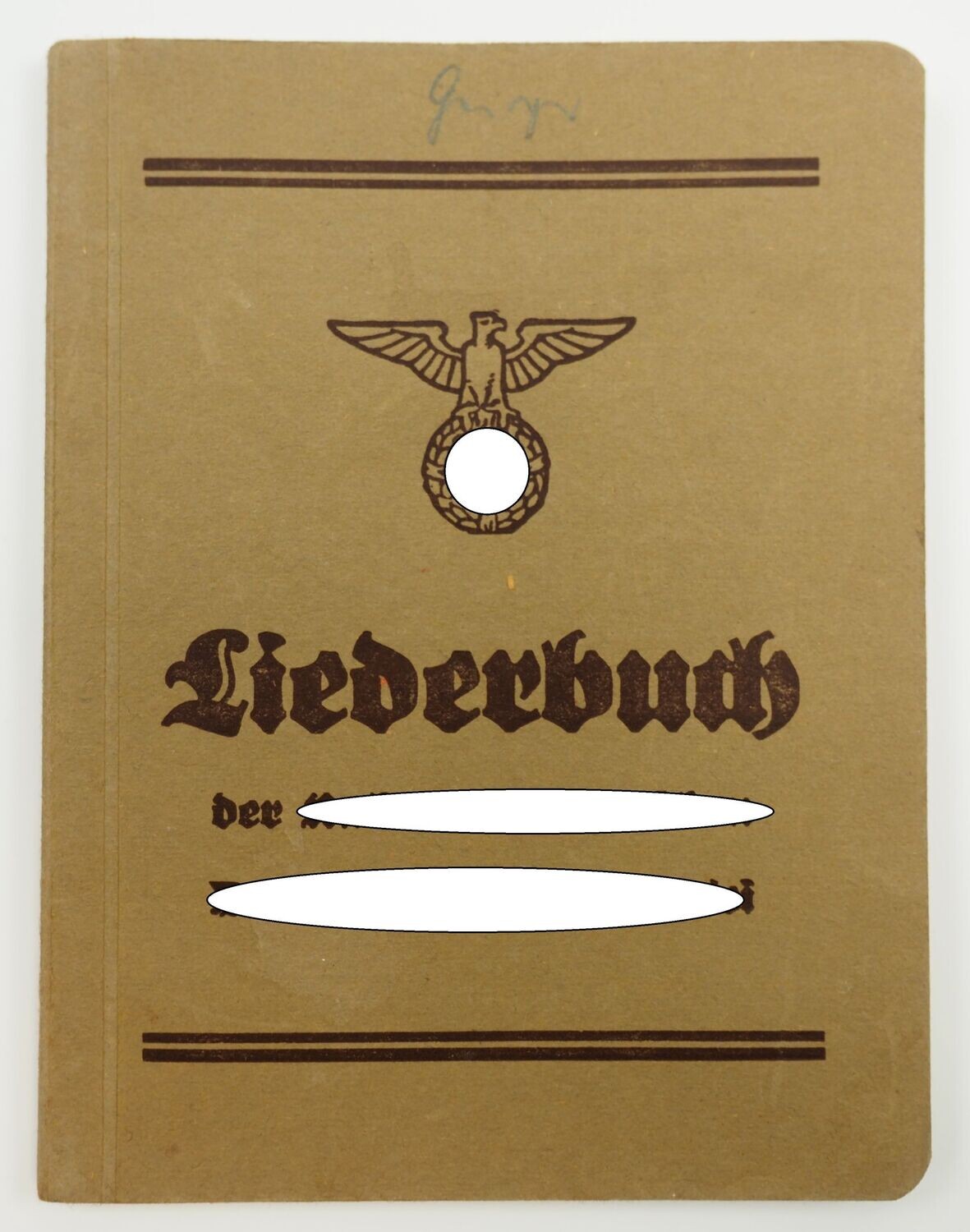 Liederbuch der Nationalsozialistischen Deutschen Arbeiterpartei,  Franz Eher Nachf., München 1933, mit originalem Schutzumschlag.