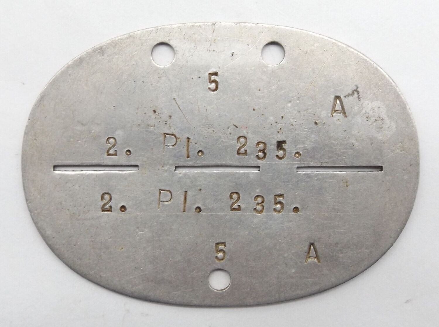 Wehrmacht: Erkennungsmarke Pionier-Bataillon 235.
