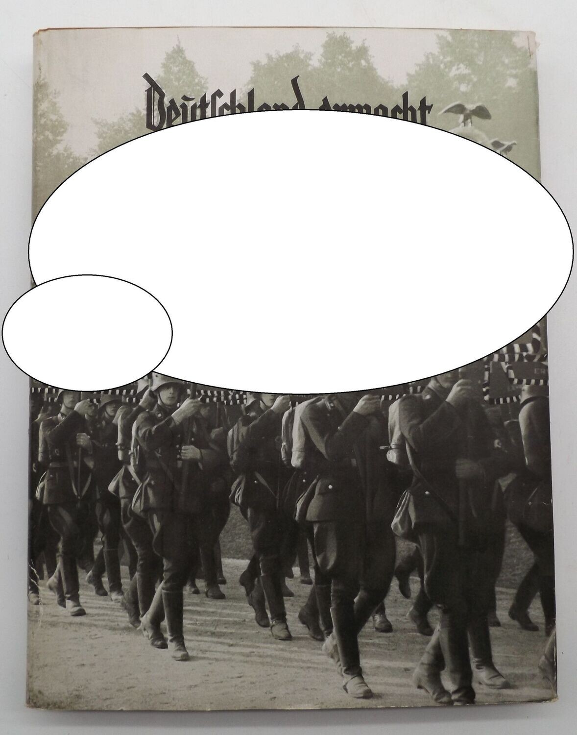 Zigarettenbilderalbum „Deutschland erwacht“, komplett mit Schutzumschlag, allen Bildern und ausklappbarem Panorama-Poster.