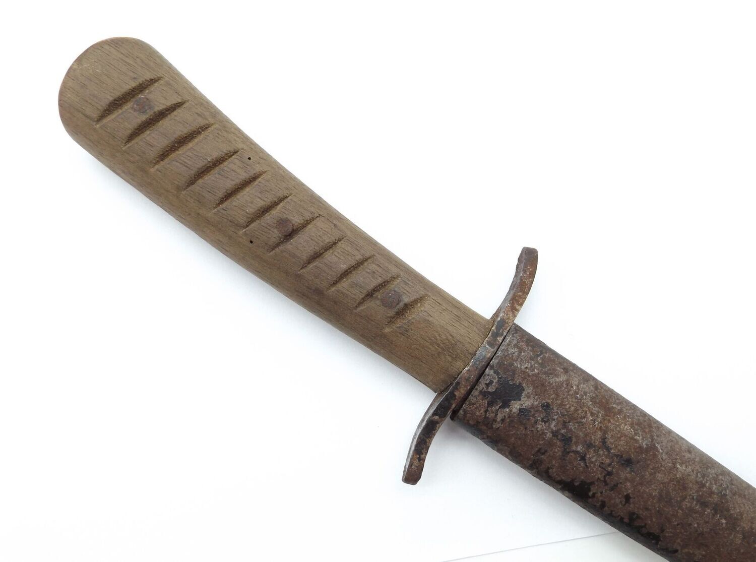 Deutsches Reich: Grabendolch, Hersteller Hugo Köller Solingen, Abnahmestempel, Scheidenleder fehlt.