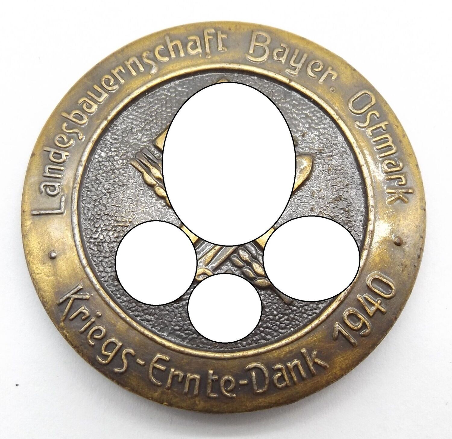 Reichsnährstand: Brosche "Kriegs-Ernte-Dank 1940 - Landesbauernschaft Bayer. Ostmark".