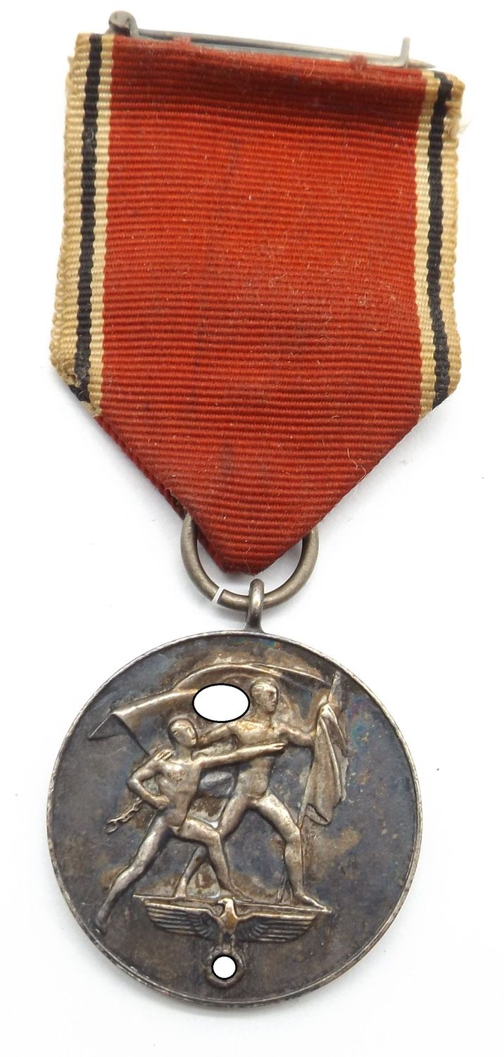 Medaille zur Erinnerung an den 13. März 1938, Anschlussmedaille Österreich, an Spange.