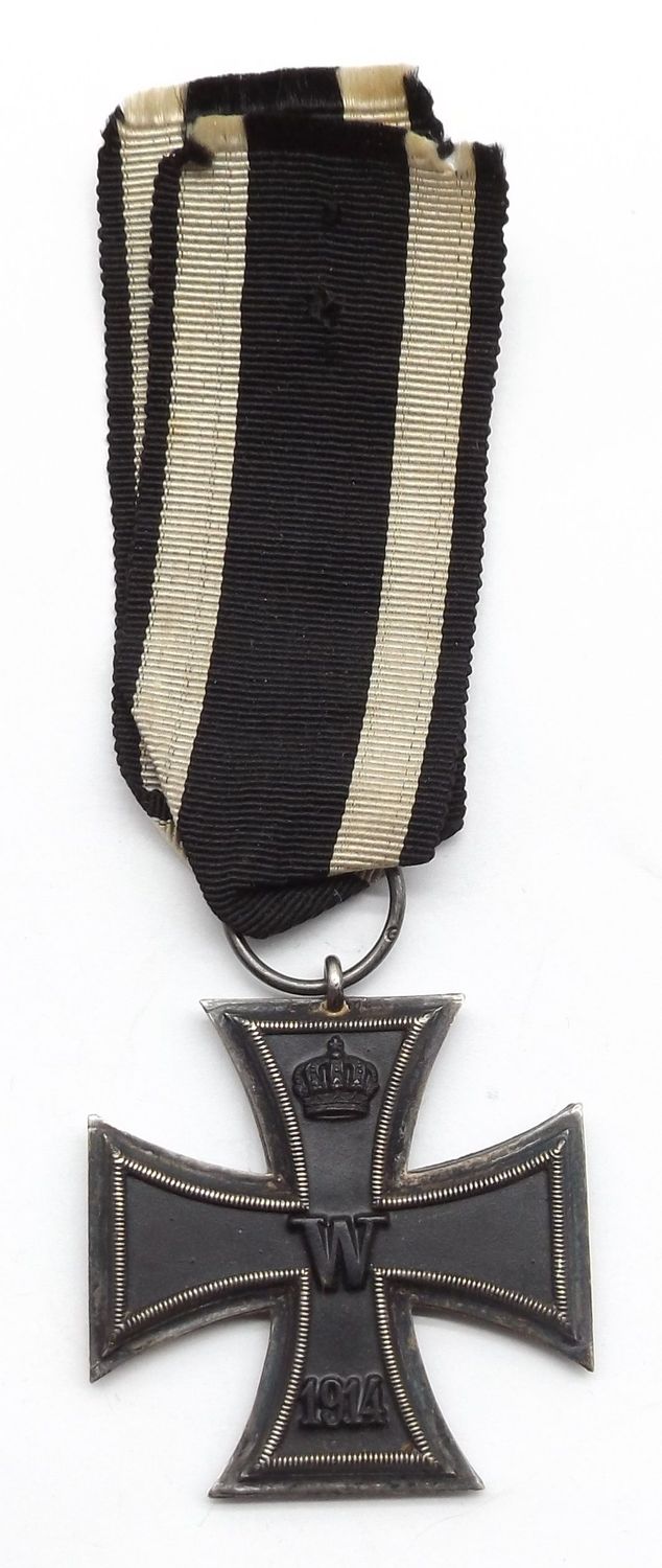Eisernes Kreuz 2. Klasse EK2 1914 Hersteller G für die Firma Godet & Sohn, Berlin oder Glaser & Sohn, Dresden, am Band.