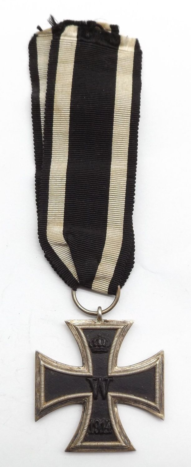 Eisernes Kreuz 2. Klasse EK2 1914 Hersteller L.W., am Band.