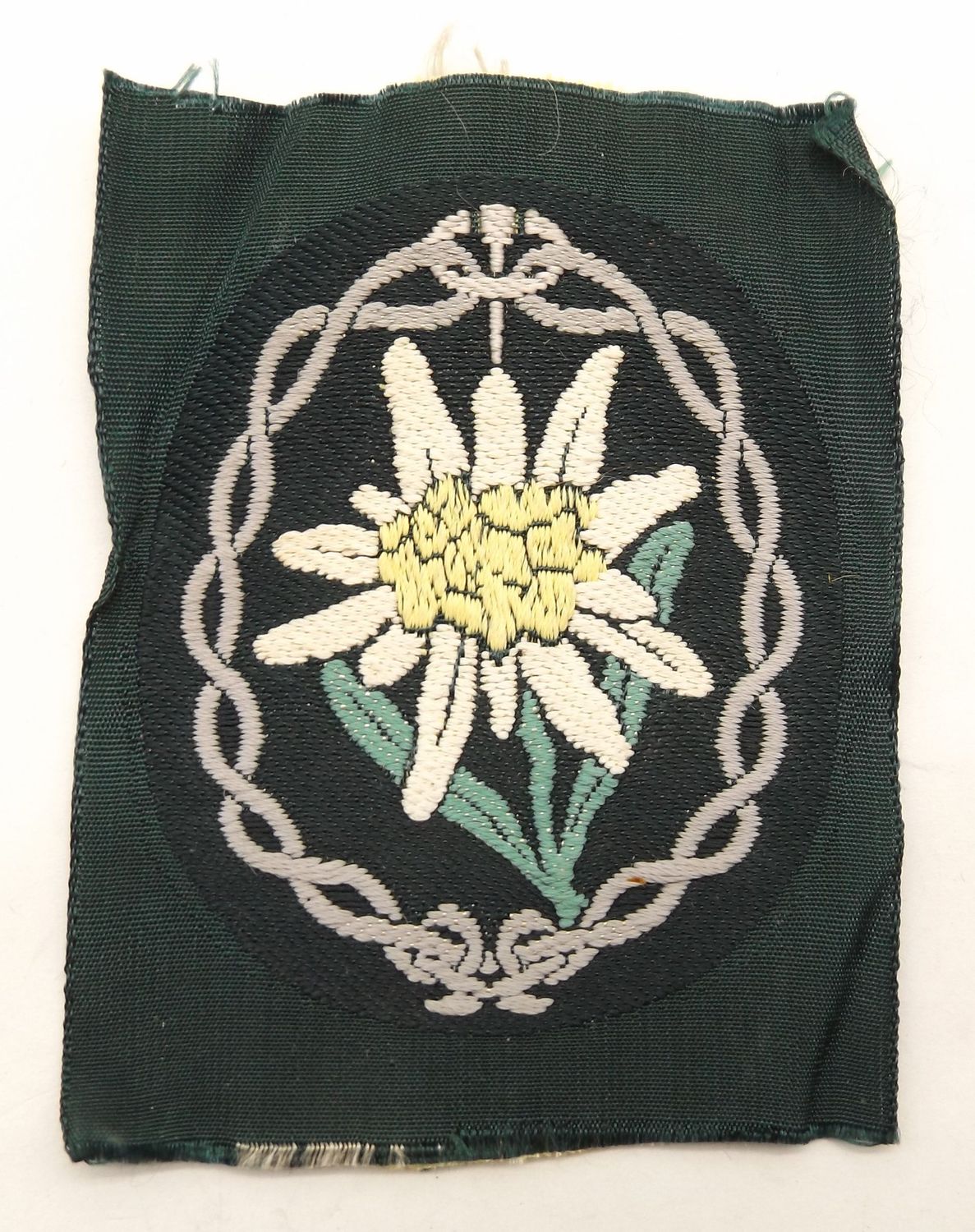 Wehrmacht: Ärmelabzeichen, Gebirgsjäger Edelweiß, Bevo-Ausführung.