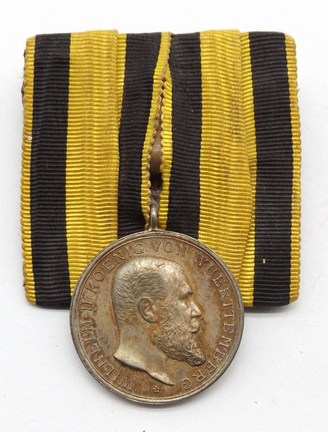 Württemberg: Einzelschnalle silberne Militärverdienstmedaille.