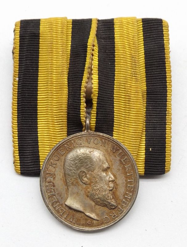 Württemberg: Einzelschnalle silberne Militärverdienstmedaille.