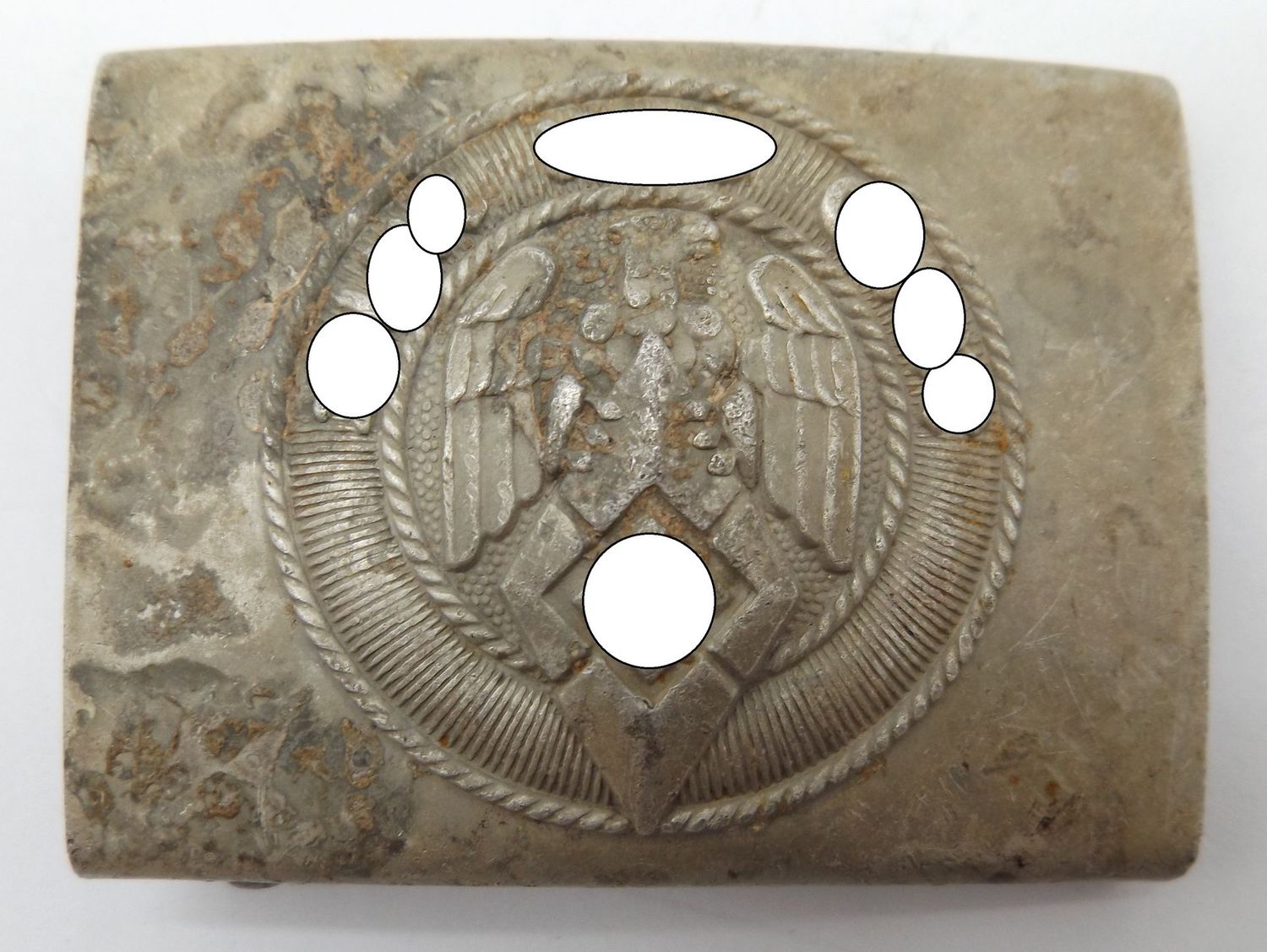HJ: Koppelschloss, Zink, Hersteller RZM M4/46 für die Firma Wilhelm Schroder & Co. Lüdenscheid.