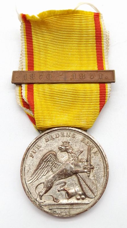 Baden: Felddienst-Auszeichnung mit Spange 1870-1871. Baden: Felddienst-Auszeichnung mit Spange 1870-1871.
