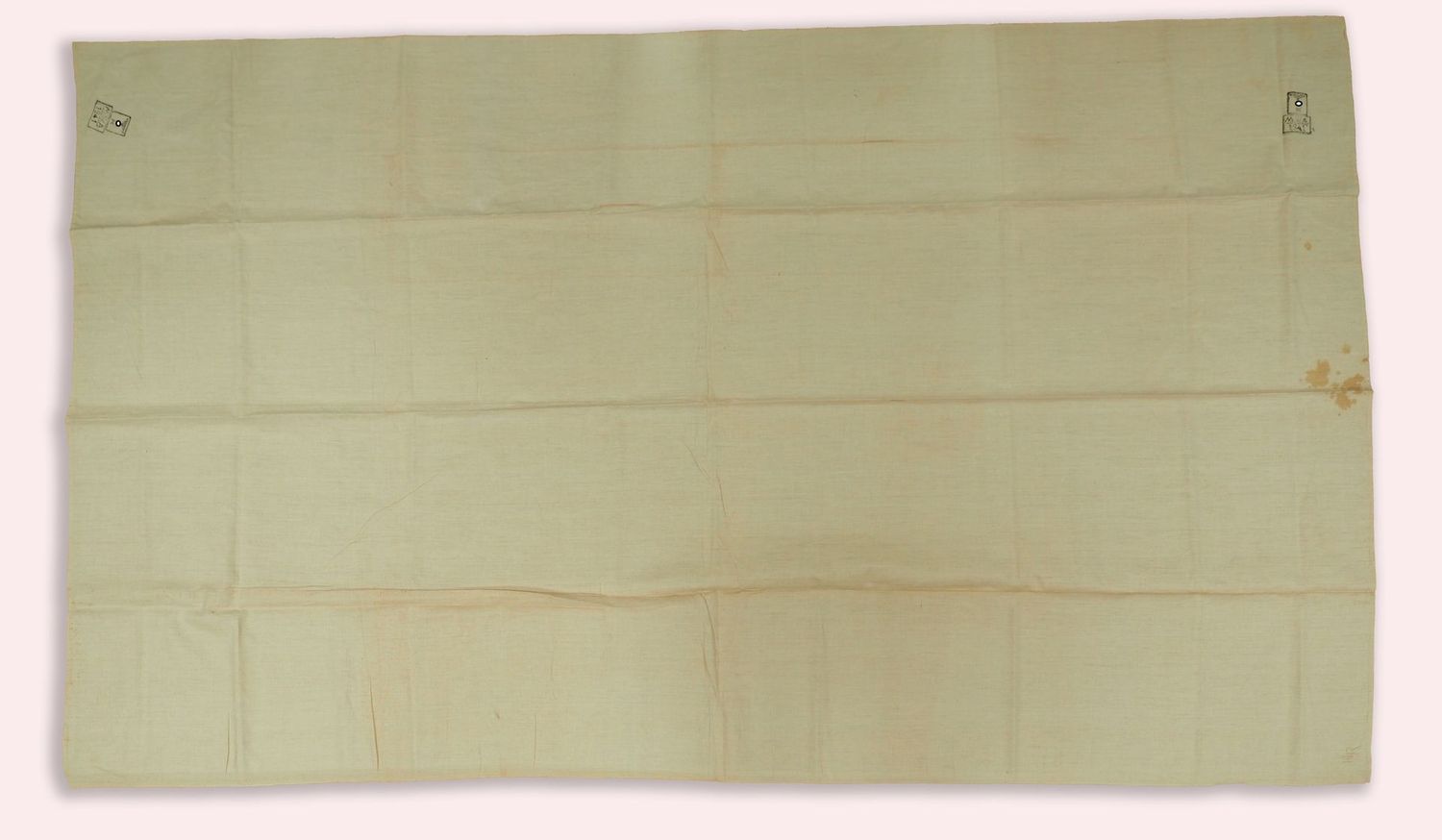 Kriegsmarine: Bettlaken, Maße ca. 230x133 cm, Kriegsmarineabnahme von 1941.