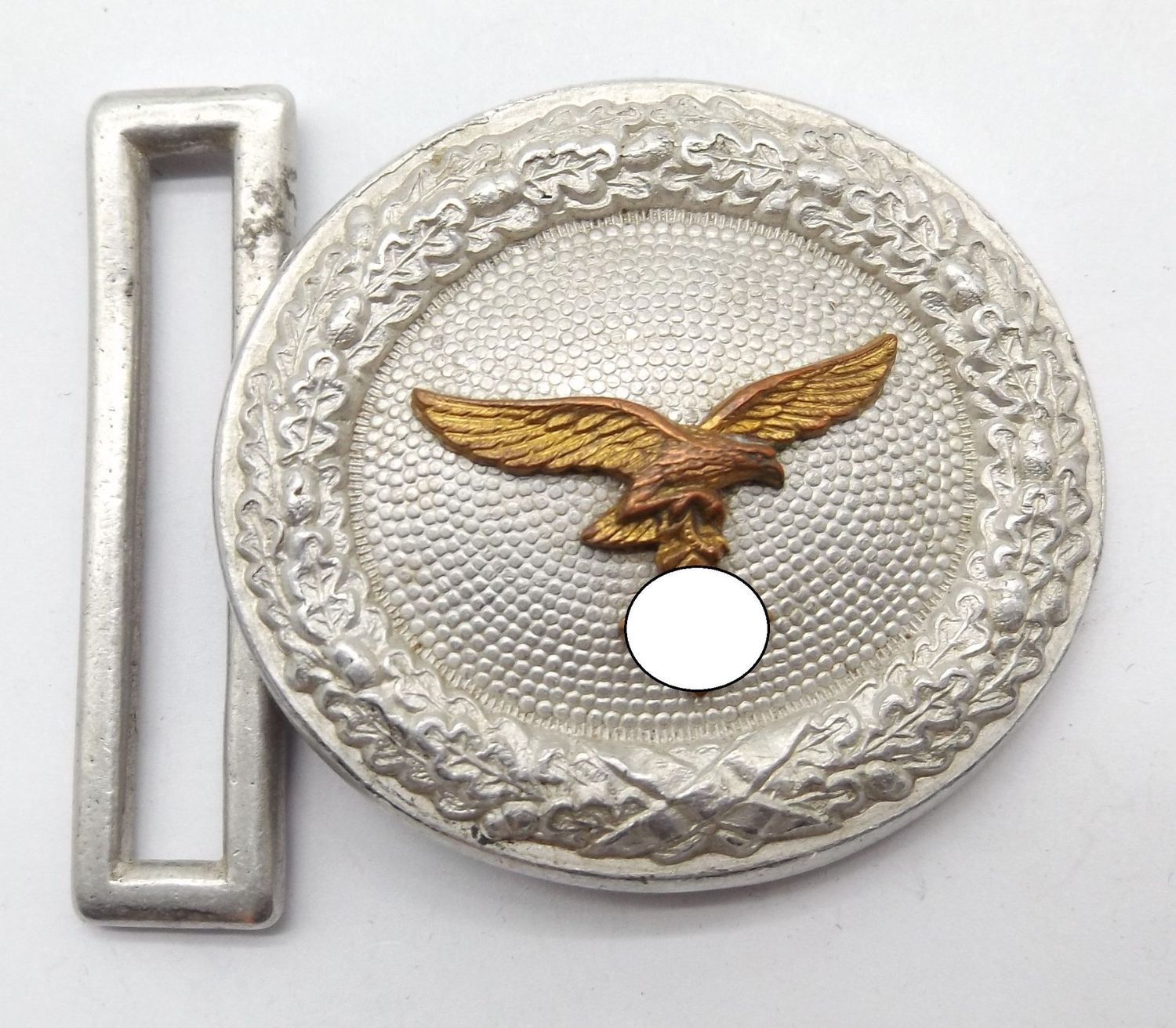 Luftwaffe: Feldbindenschloss für die Paradefeldbinde, Hersteller Assmann, Haken fehlt.