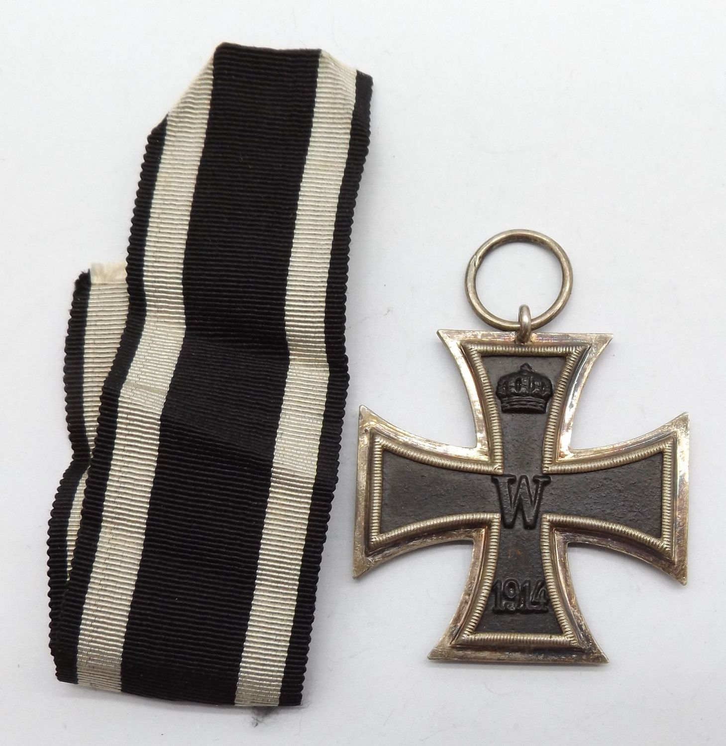 Eisernes Kreuz 2. Klasse EK2 1914 Hersteller N für die Firma C.E. Neuhaus & Söhne, Berlin, am Band, selten!