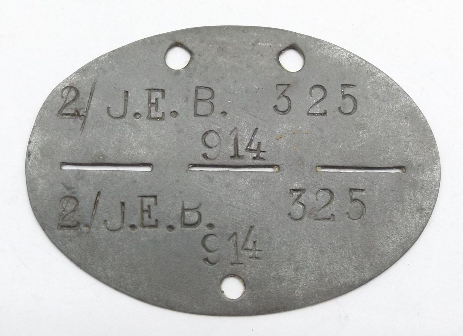 Wehrmacht: Erkennungsmarke Infanterie-Ersatz-Bataillon 325.