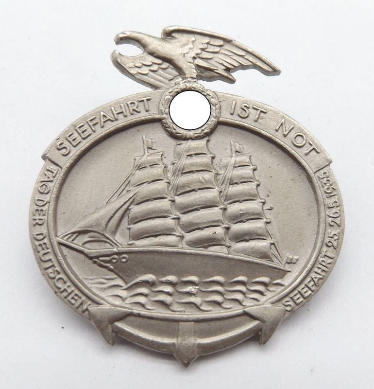 Abzeichen, "Seefahrt ist Not Tag der Deutschen Seefahrt 25. 26.5. 1935", Hersteller C. Th. Dicke Lüdenscheid.