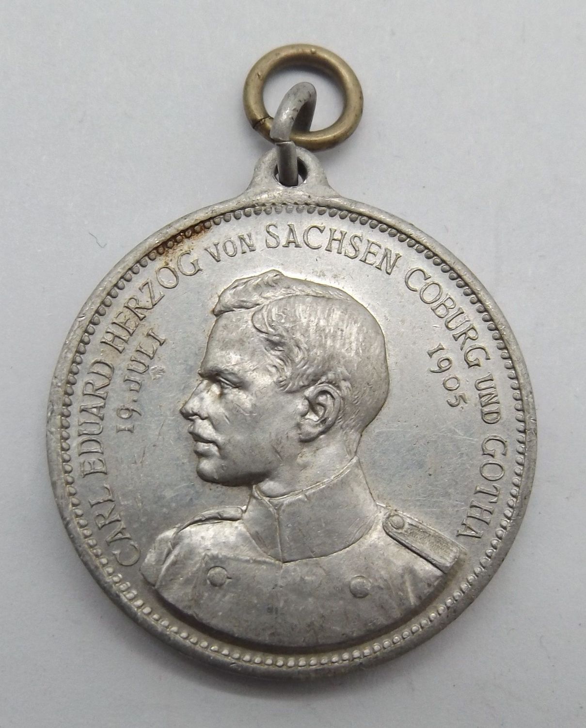 Sachsen-Coburg-Gotha: Medaille Schuldenkmünze zum Regierungsantritt Carl Eduard 1905.