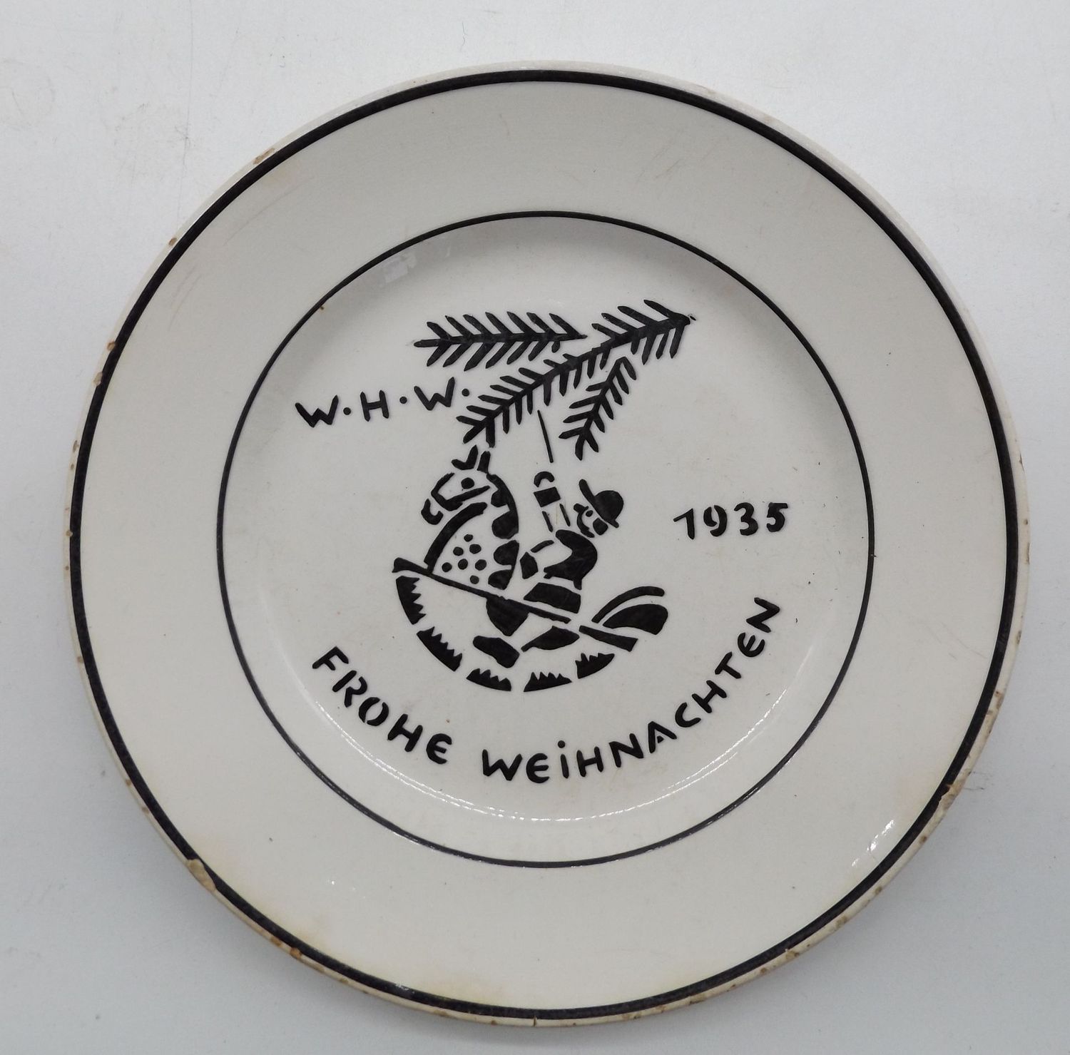 W.H.W.: Teller Frohe Weihnachten 1935.