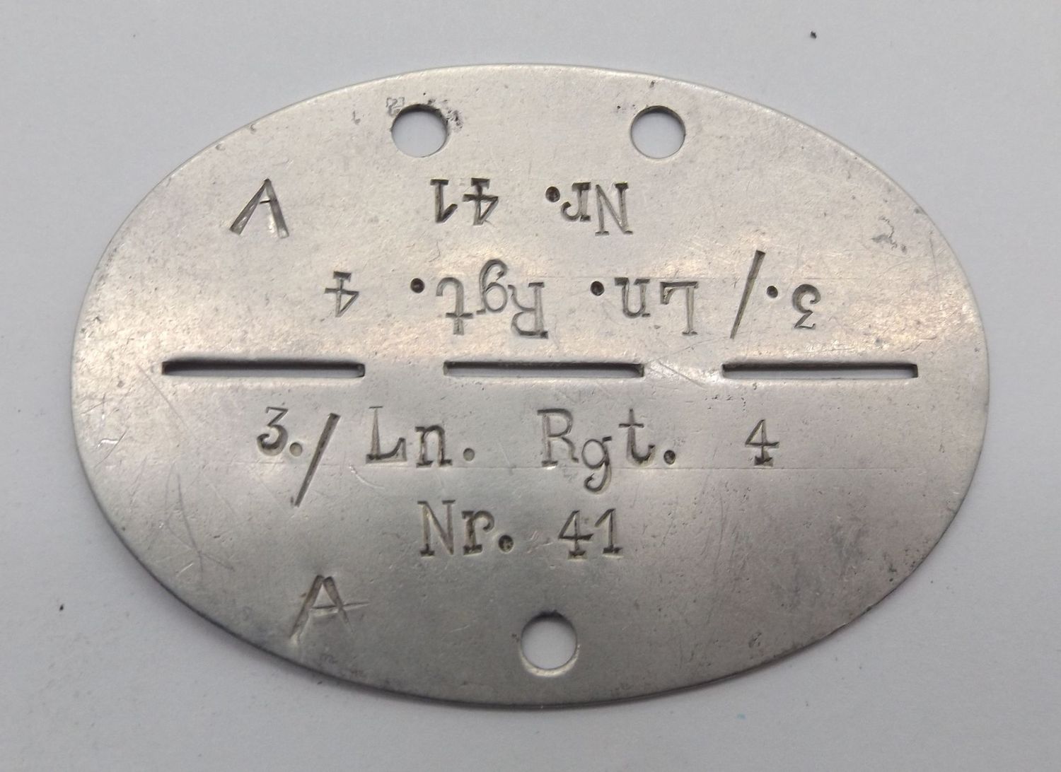 Luftwaffe: Erkennungsmarke 3./Luftnachrichten-Regiment 4, Wien.