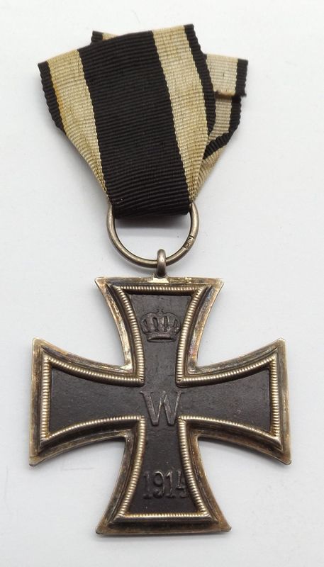 Eisernes Kreuz 2. Klasse EK2 1914 Hersteller KO für die Firma Klein, Oberstein, am Band.