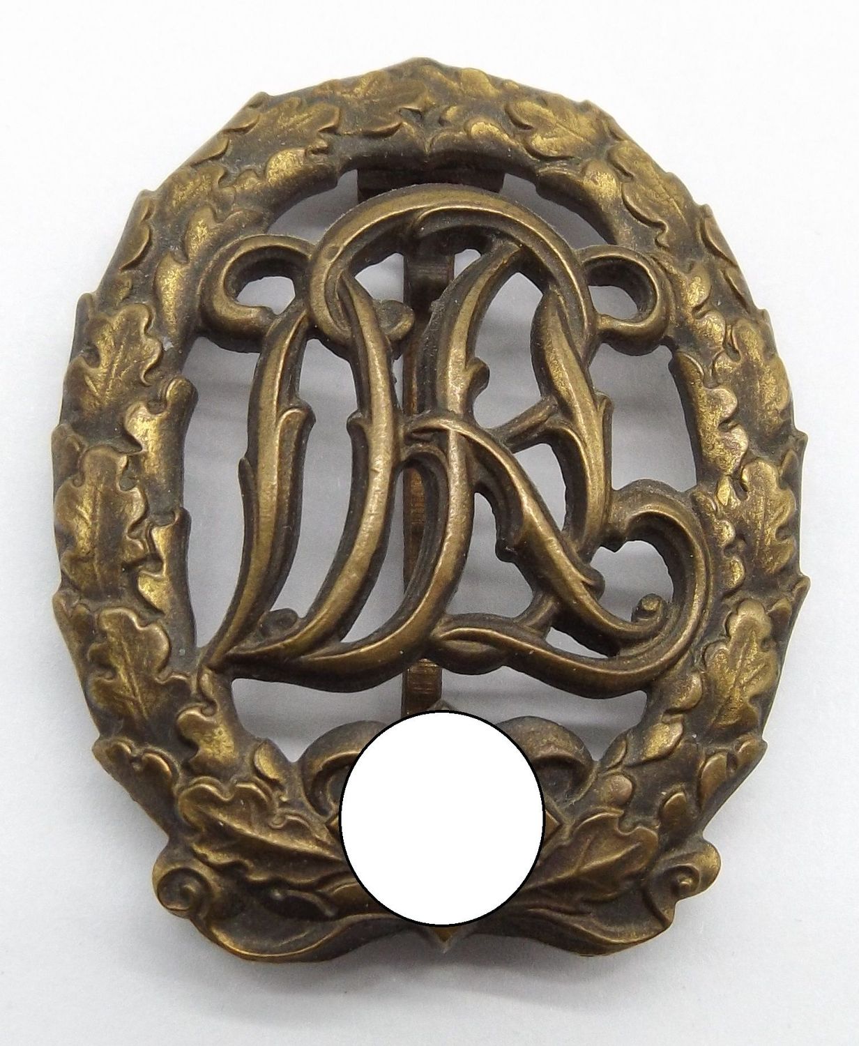 Reichssportabzeichen DRL in Bronze, mit Hersteller Ferd. Wagner – D.R.G.M. 35269.