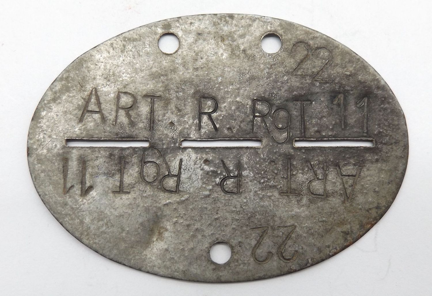 Wehrmacht: Erkennungsmarke Artillerie-Regiment 11, Allenstein.