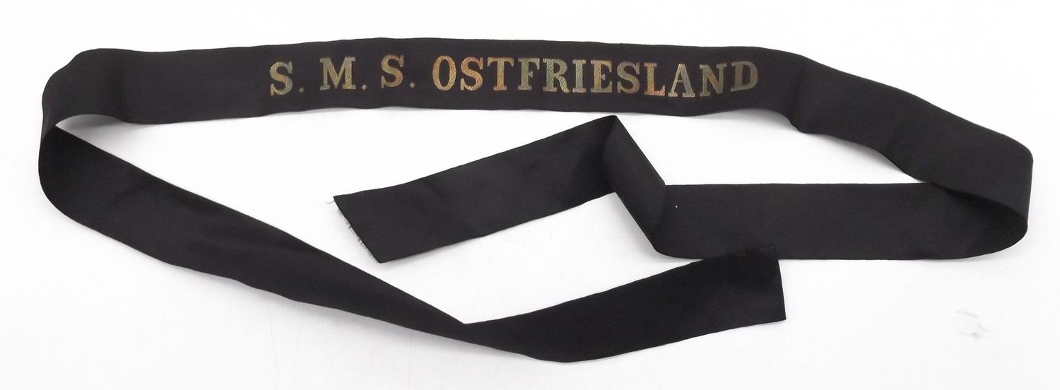 Kaiserliche Marine: Mützenband "S.M.S. Ostfriesland".