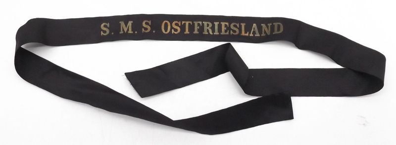 Kaiserliche Marine: Mützenband "S.M.S. Ostfriesland".