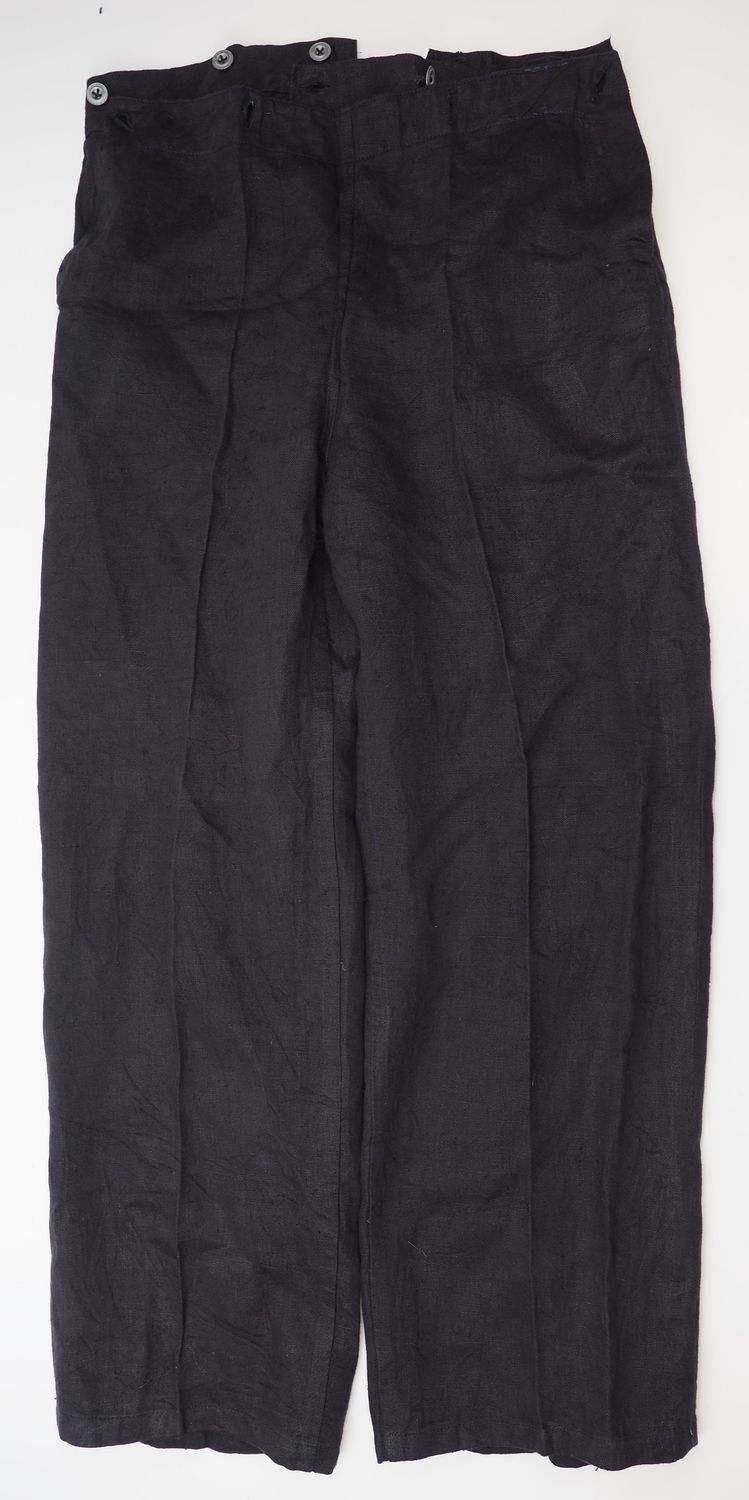 Kriegsmarine: Blaue Klapphose für Mannschaften, schöner Zustand.
