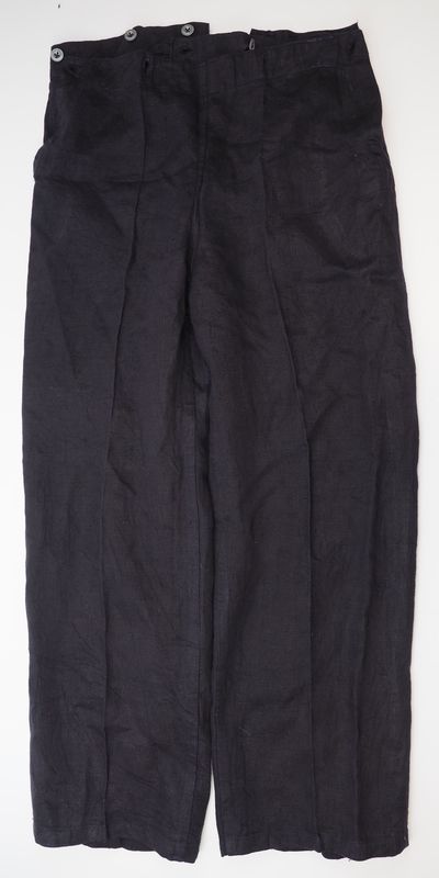 Kriegsmarine: Blaue Klapphose für Mannschaften, schöner Zustand.