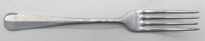 Kriegsmarine: Kantinenbesteck Gabel, mit Hersteller- und Abnahmestempel.