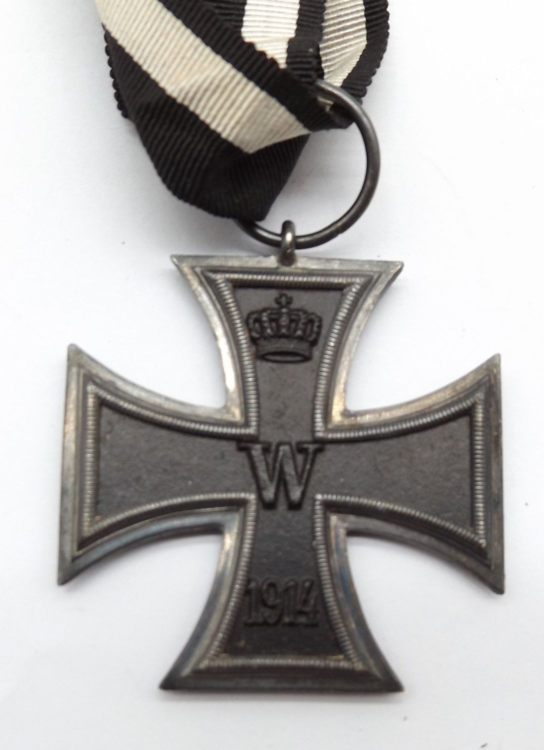 Eisernes Kreuz 2. Klasse EK2 1914 Hersteller We für die Firma J.H. Werner, Berlin, am langen Band.
