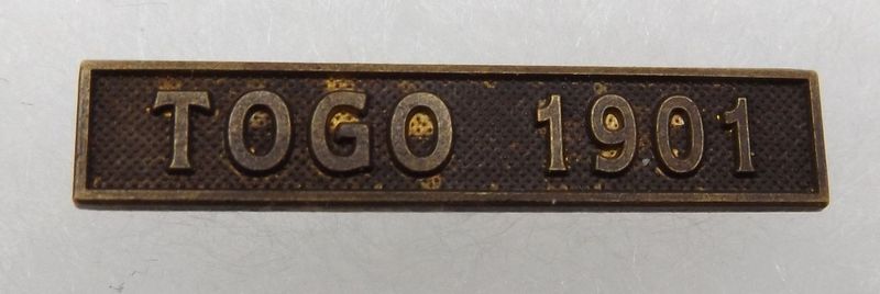 Deutsches Reich: Gefechtsspange zur Kolonial-Denkmünze, Togo 1901.
