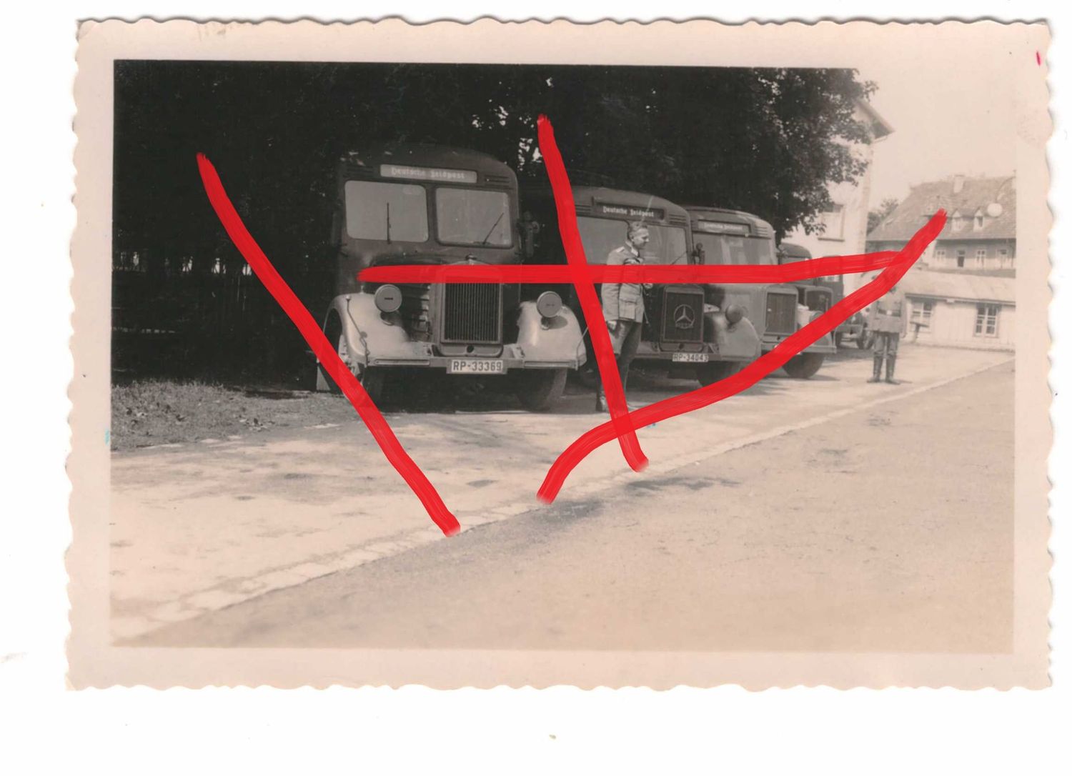 Wehrmacht: Foto LKW Deutsche Feldpost, Größe ca. 9 x 6 cm, C83.