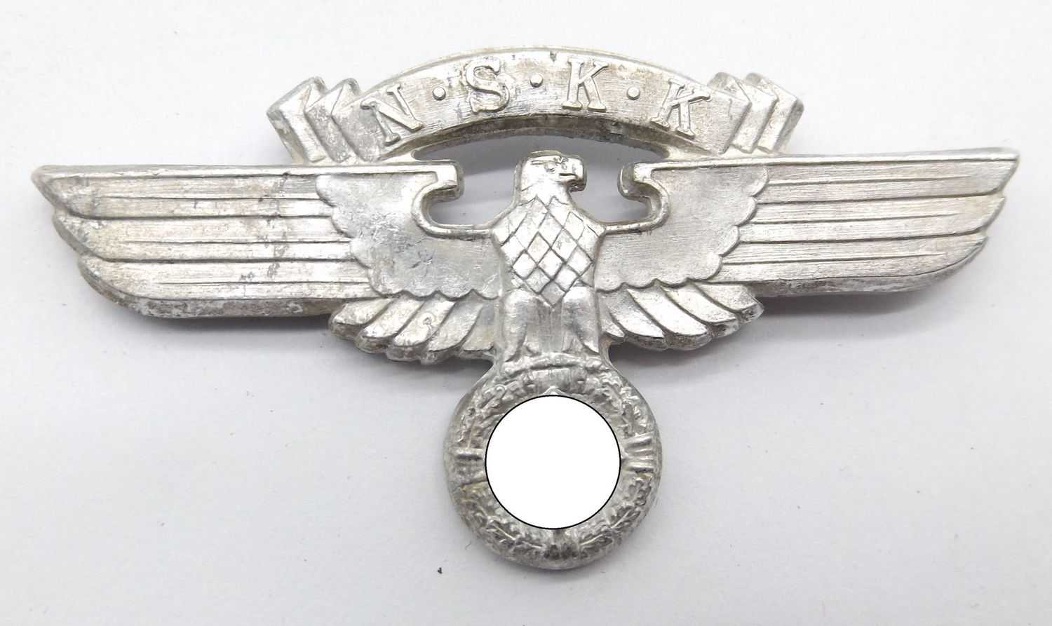 3. Reich: NSKK Mützenadler, Alu, Hersteller RZM M1/102 für die Firma Frank & Reif, Stuttgart.
