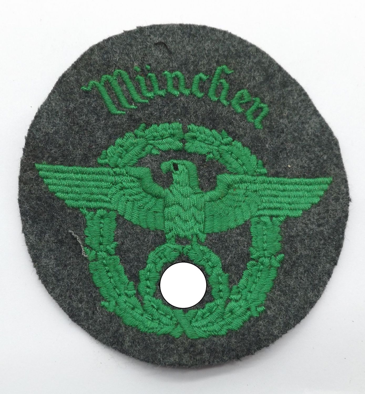 3. Reich: Ärmeladler für Mannschaften der Schutzpolizei München.