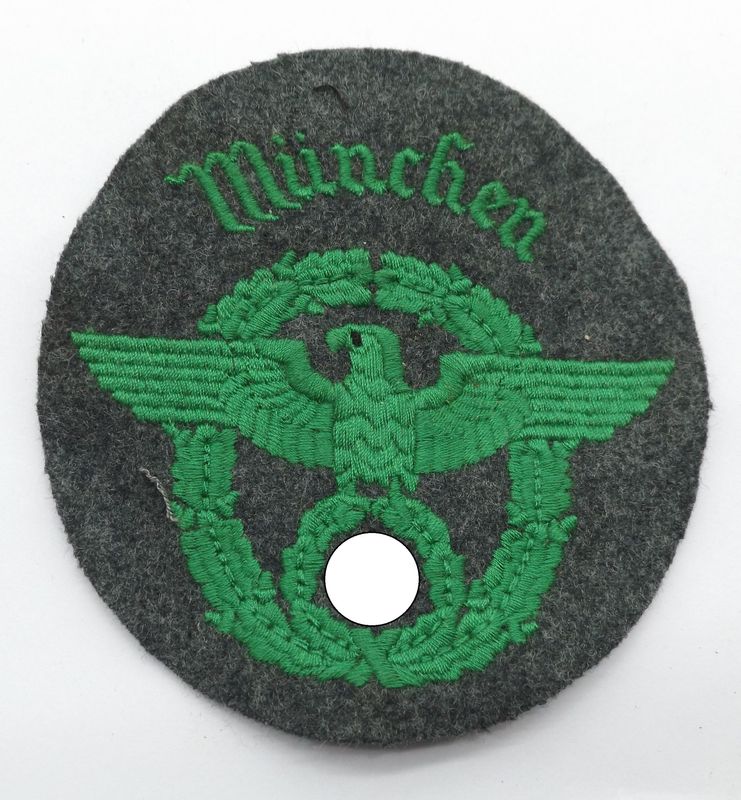 3. Reich: Ärmeladler für Mannschaften der Schutzpolizei München.