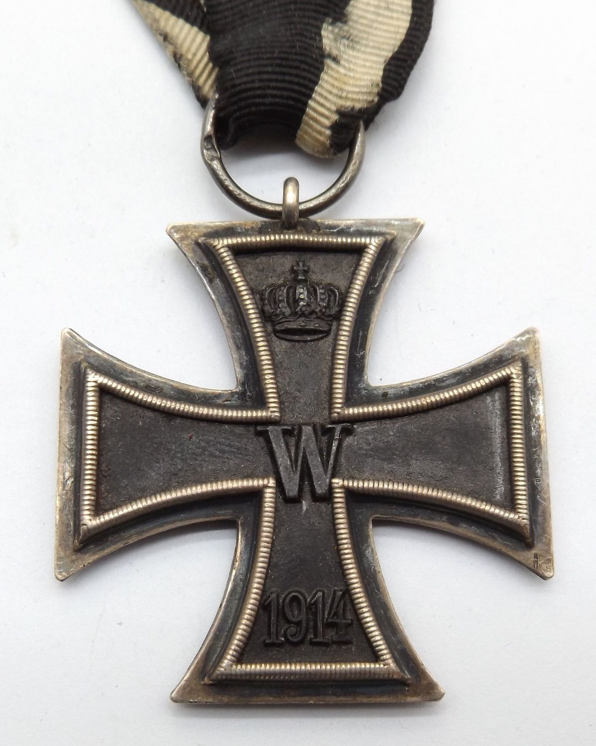 Eisernes Kreuz 2. Klasse EK2 1914 Hersteller Fr. für die Firma Gebrüder Friedländer, Berlin, am Band.