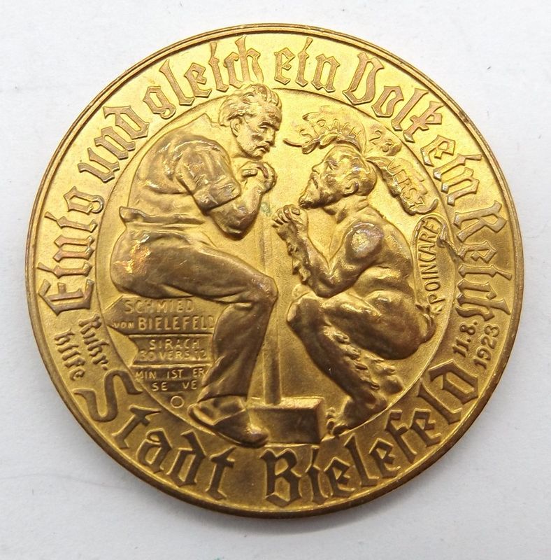 Weimarer Republik: Bielefeld 1923, Not-Goldmark – Bismarck als deutscher Michel.