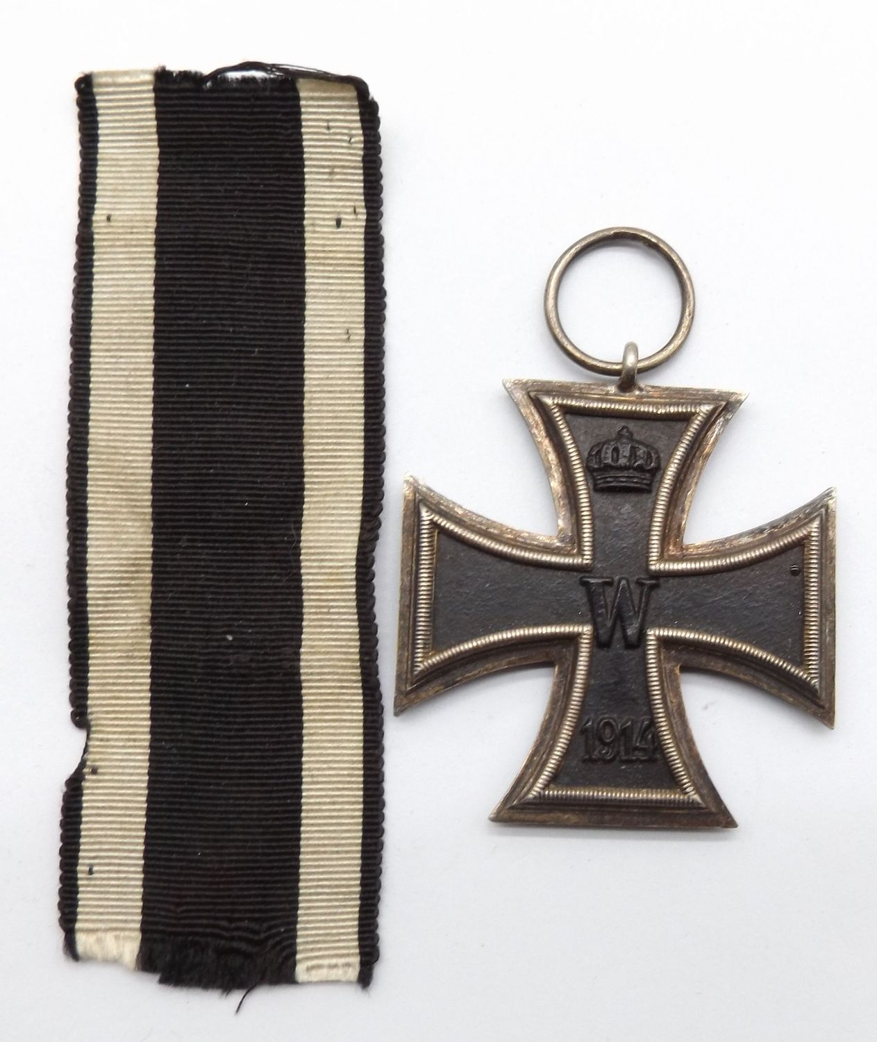 Eisernes Kreuz 2. Klasse EK2 1914 Hersteller We für die Firma J.H. Werner, Berlin, am Band.