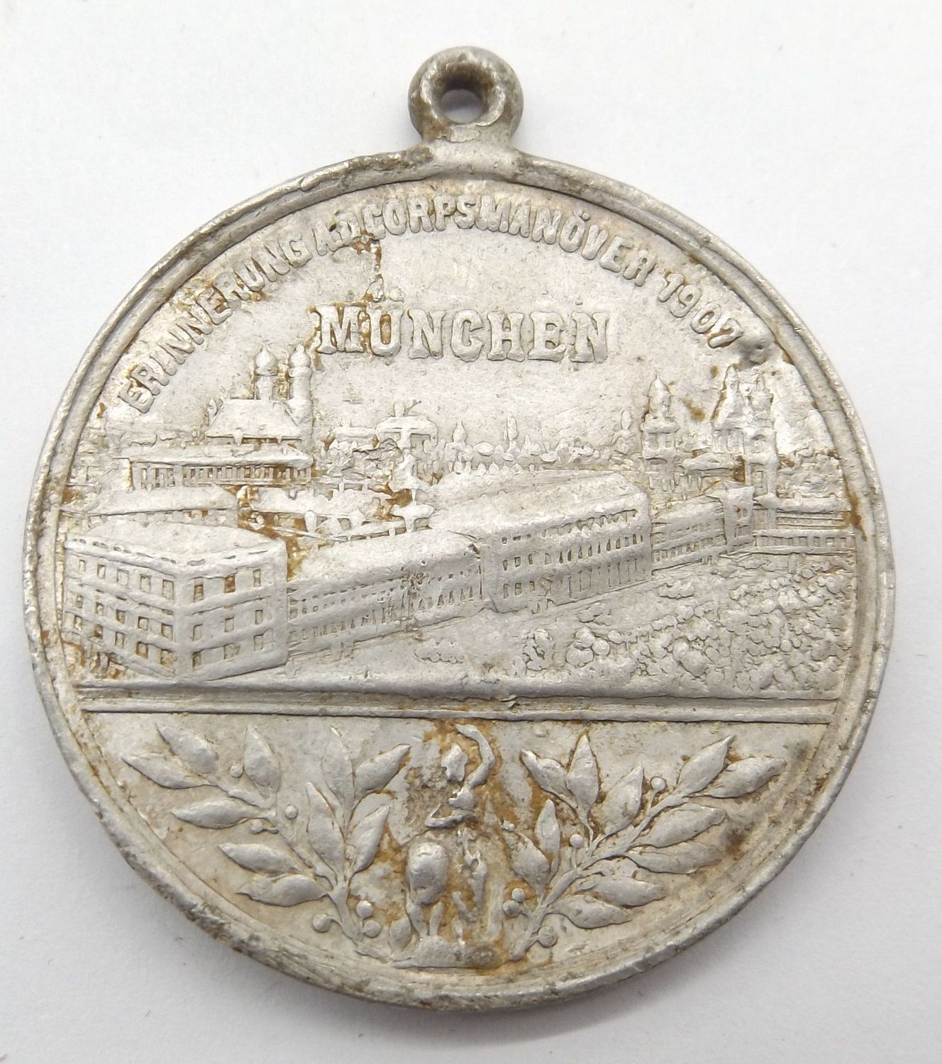 Bayern: Medaille Korpsmanöver des I. Armeecorps München 1907 / Rupprecht Prinz von Bayern, Kommandierender General des I. Armeecorps.
