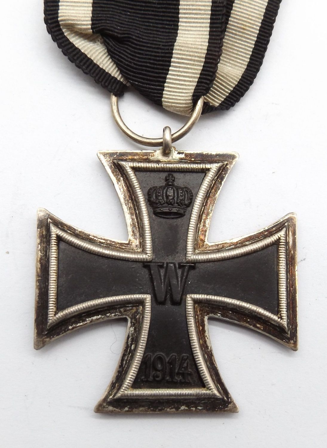 Eisernes Kreuz 2. Klasse EK2 1914 Hersteller We für die Firma J.H. Werner, Berlin, am Band.