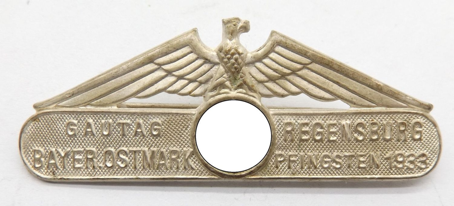 3. Reich: Treffenabzeichen Gautag Bayer. Ostmark Regensburg Pfingsten 1933