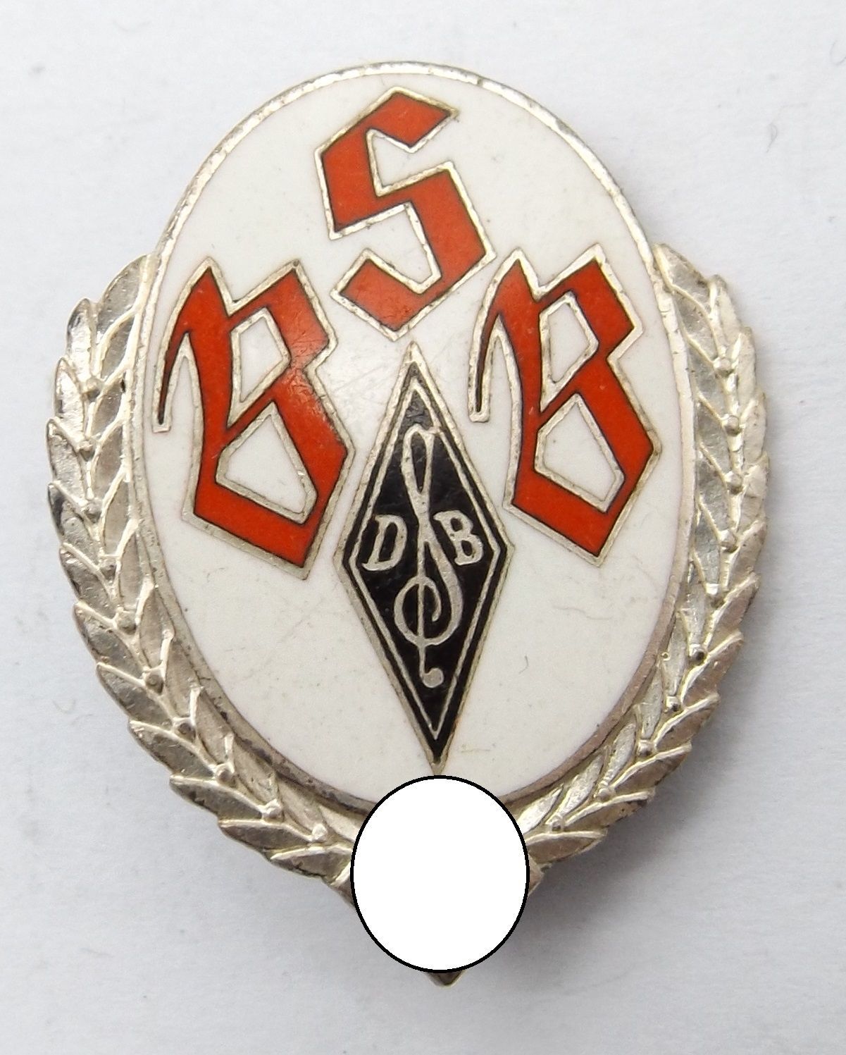 3. Reich: Abzeichen für 25 Jahre Mitgliedschaft im Badischen Sängerbund, Hersteller Brehmer Markneunkirchen, ca. 30x24 mm, sehr selten!