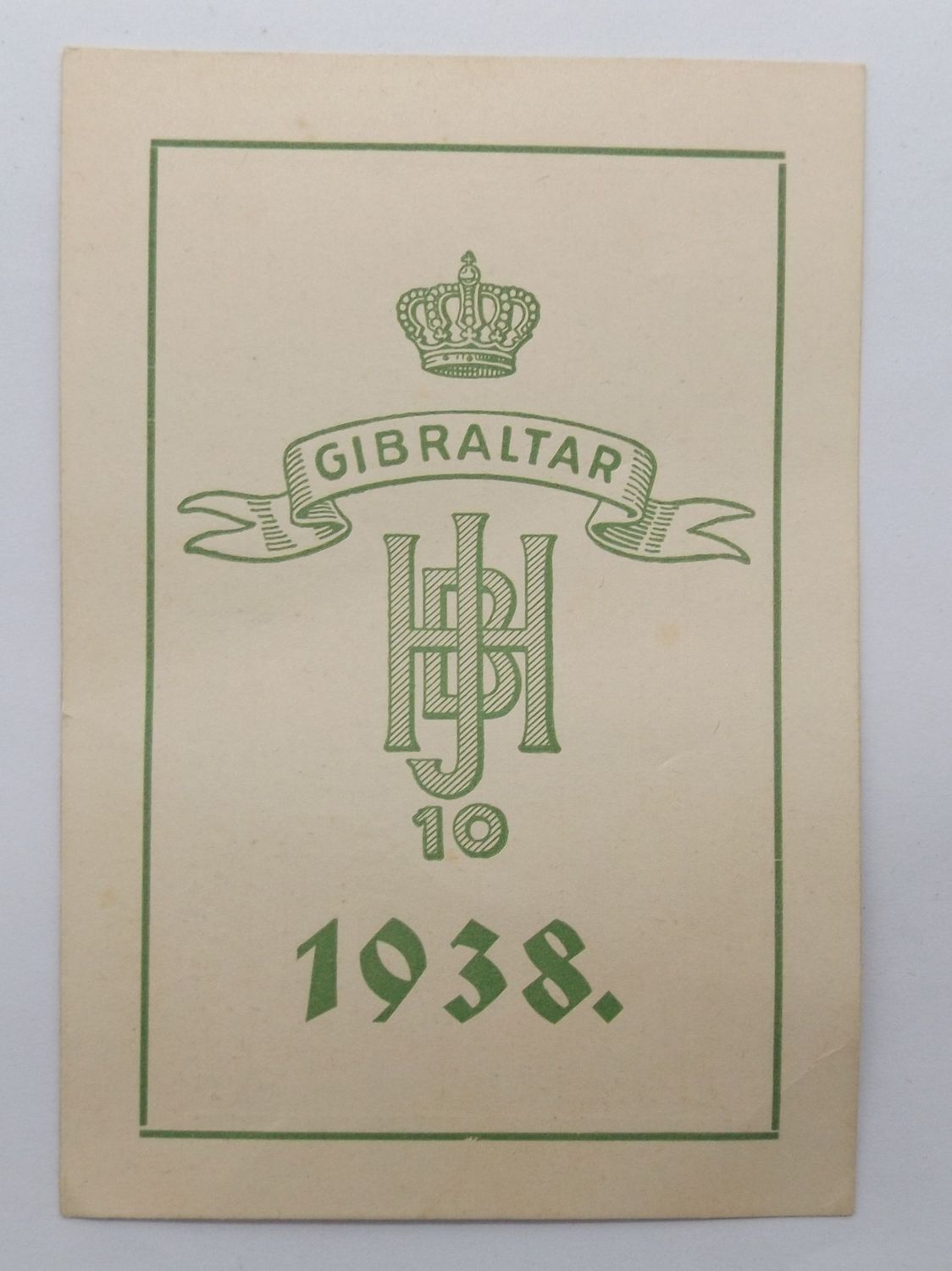 3. Reich: Mitgliedskarte Vereinigung ehemaliger  Goslaer Jäger e.V, Hannoversches Jäger-Bataillon Nr. 10, Gibraltar für 1938.