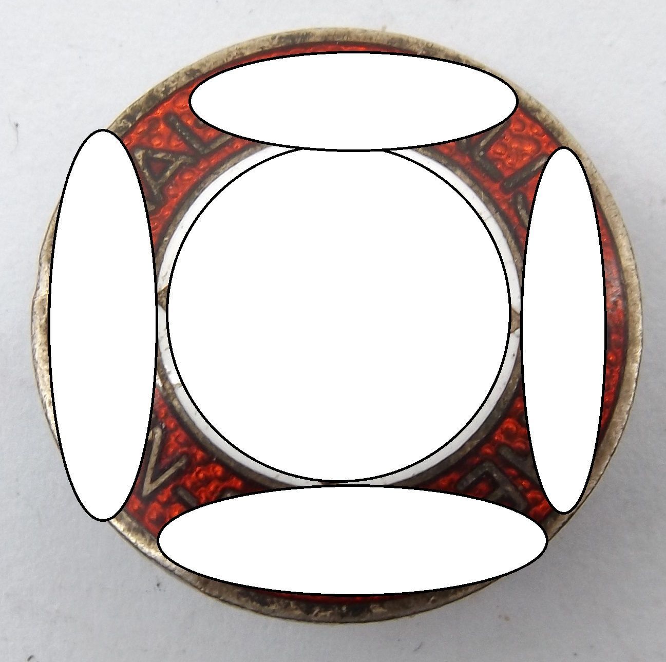 NSDAP: Parteiabzeichen, Herst. RZM M1/105 für die Firma Hermann Aurich, Dresden, Emaille unbeschädigt.