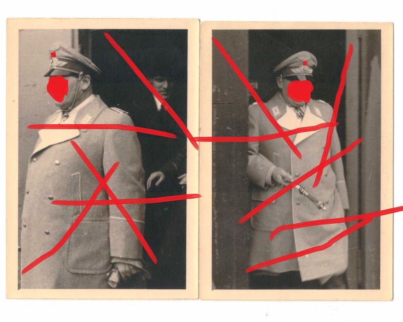 3. Reich: 2 Privatfotos Göring, jeweils ca. 6,5 x 9,5 cm, C105.