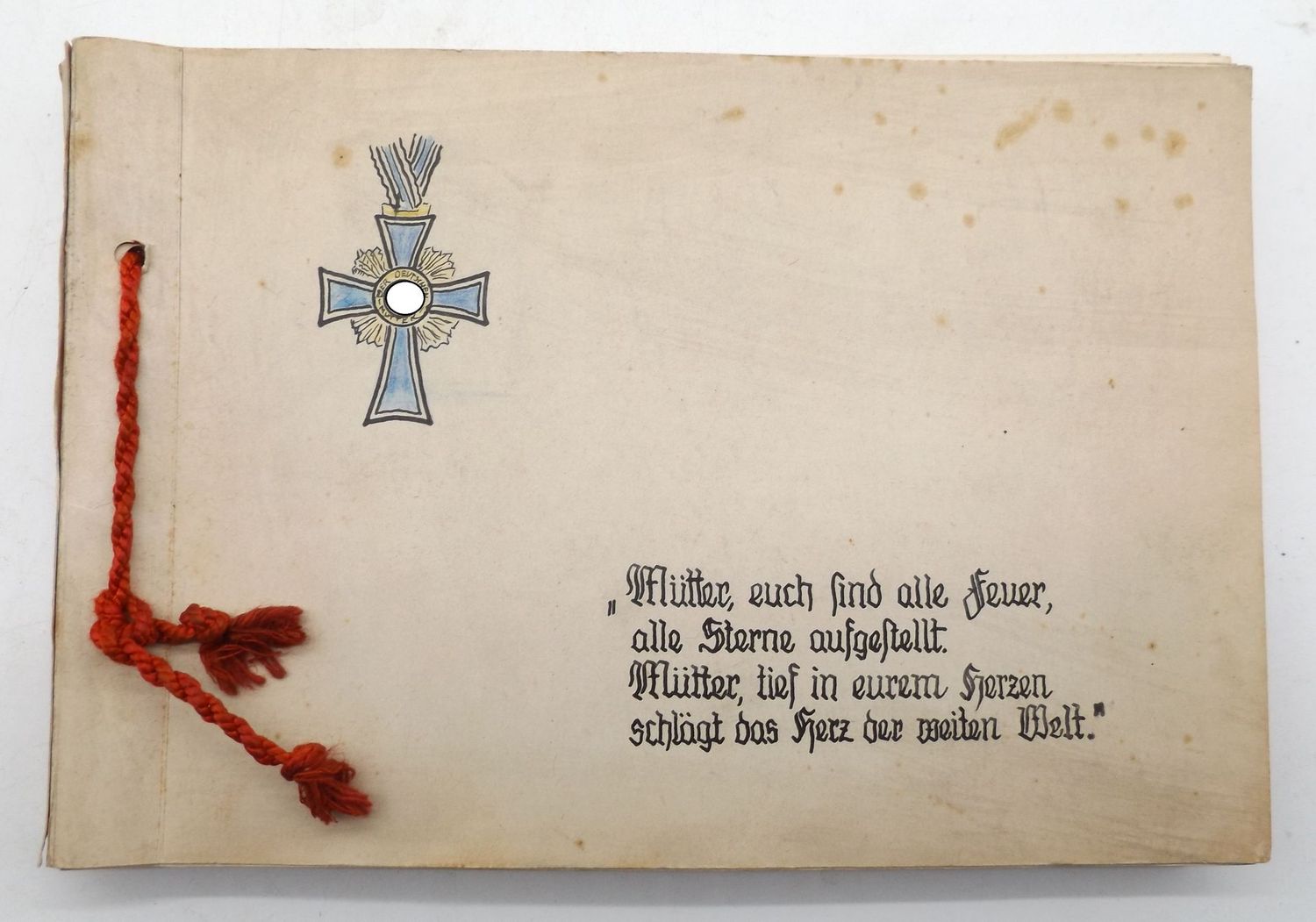 Wehrmacht: Kriegstagebuch eines Offiziers aus Ottersleben, 1937 - 1943, Reichsführerschule bis Russlandfeldzug Mius-Stellung , gewidmet seiner Mutter, alle Seiten abgebildet.