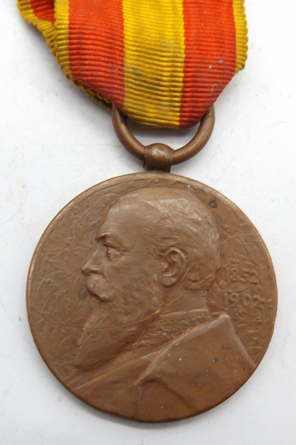 Baden: Medaille Regierungsjubiläum Großherzog Friedrich 1852-1902, am Band.