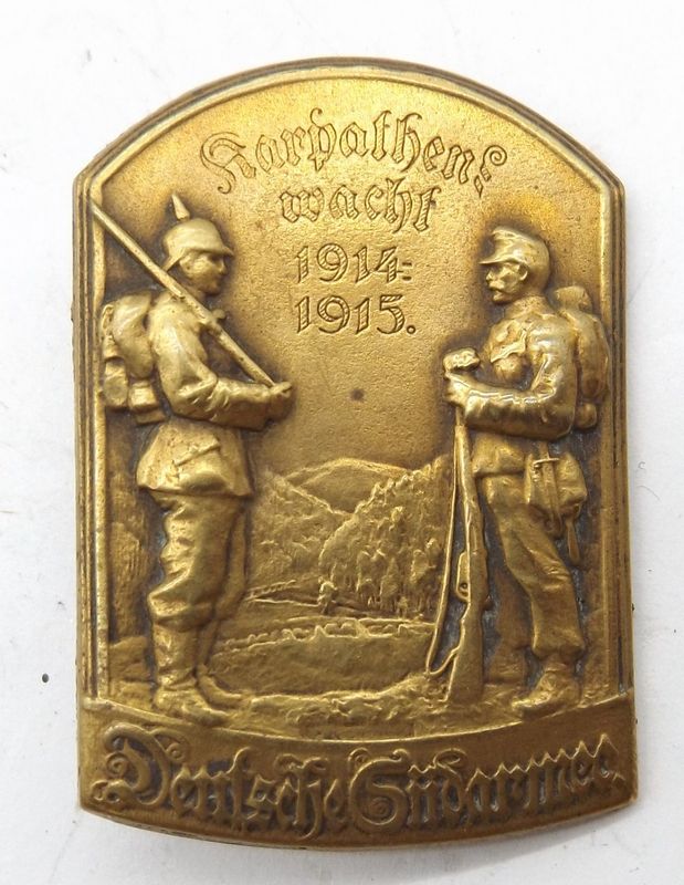 Österreich: K.u.K. Kappenabzeichen Karpathenwacht 1914-1915 Deutsche Südarmee, an Nadel. Österreich: K.u.K. Kappenabzeichen Karpathenwacht 1914-1915 Deutsche Südarmee, an Nadel.